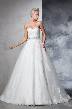 Robe de mariée distinguee intemporel longue de mode de bal avec sans manches - Photo 1