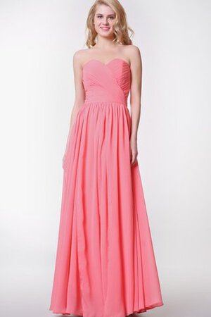 Vestido de Dama de Honor en Gasa de Hasta el suelo de Plisado de Volante - Foto 1