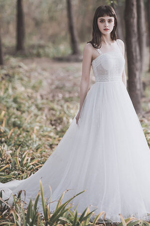 Abito da sposa allacciato a terra speciale a-line in tulle conotta - Foto 5