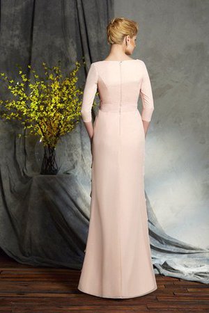 Normale Taille Enges V-Ausschnitt Bodenlanges Brautmutterkleid mit Blume - Bild 2