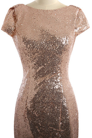 Vestido de Madrina de Corte Recto de Corte-A de Exclusivo de Espalda medio descubierto - Foto 2