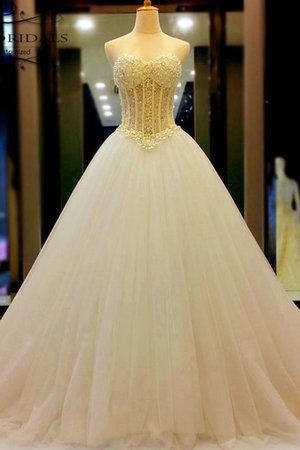 Herrlich Vintage Plissiertes Festliches Brautkleid mit Rücken Schnürung - Bild 1