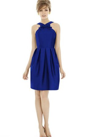 A-Linie gerüschtes mini Brautjungfernkleid mit Gürtel - Bild 3