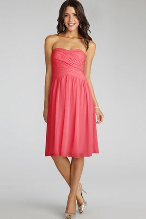 Robe demoiselle d'honneur courte ruché croisade de bustier en chiffon - Photo 15
