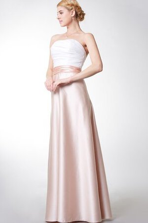 Satin Herz-Ausschnitt rückenfreies gerüschtes langes stilvolles Brautjungfernkleid - Bild 3