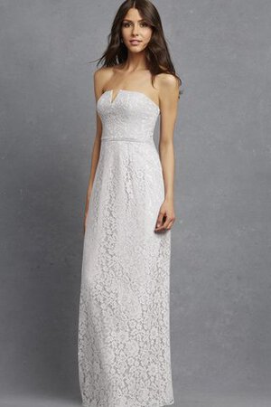 Robe demoiselle d'honneur moderne de col entaillé longueru au niveau de sol de bustier - Photo 5