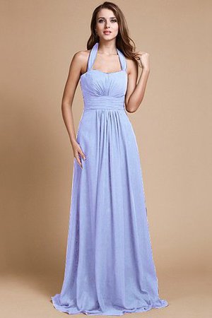 A-Line Prinzessin Nackenband Brautjungfernkleid mit Rüschen mit Reißverschluss - Bild 16