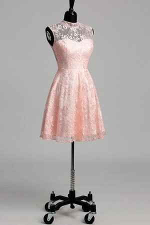 Ärmelloses Reißverschluss Spitze einfaches Ballkleid mit Schlüsselloch Rücken mit Bordüre - Bild 7