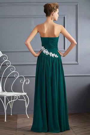 Robe de bal longue naturel avec perle avec chiffon longueur au ras du sol - Photo 2