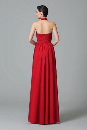 Robe demoiselle d'honneur a-ligne de princesse de lotus de dos nu avec chiffon - Photo 30