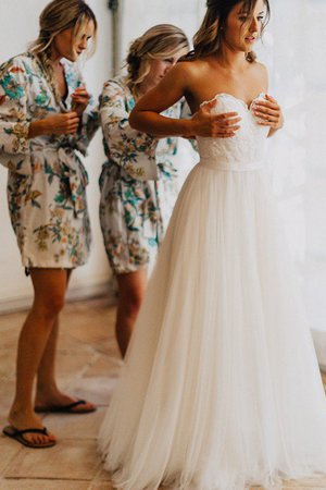 Robe de mariée longueur au ras du sol ligne a rêveur romantique à la mode - Photo 3