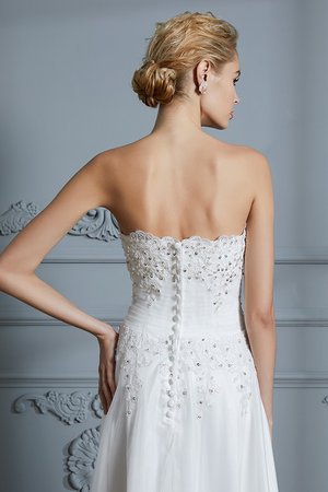 Robe de mariée avec bouton charmant a-ligne col en forme de cœur moderne - Photo 8