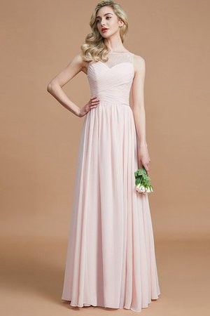 Robe demoiselle d'honneur de col bateau de princesse avec chiffon a-ligne ruché - Photo 6