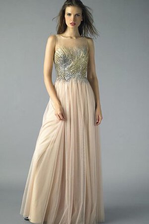 Robe de bal plissage naturel avec sans manches en tulle ligne a - Photo 3