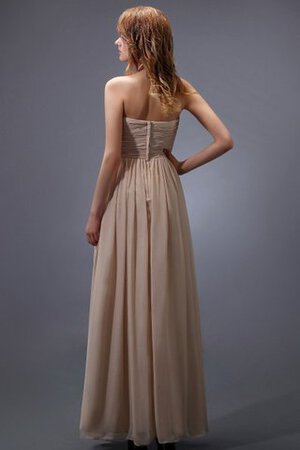 Sencillo Vestido de Dama de Honor de Imperio de Criss Cross de Plisado de Escote Corazón - Foto 3