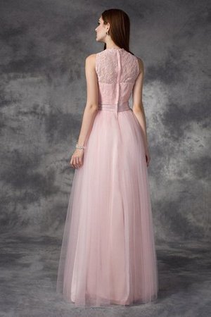 Prinzessin Normale Taille Bodenlanges Formelles Abendkleid mit Blume - Bild 2