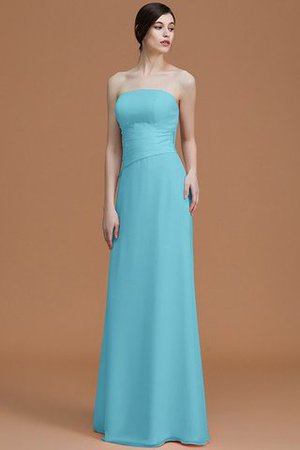 Natürliche Taile Trägerlos A Linie Gerüschtes Prinzessin Brautjungfernkleid - Bild 8