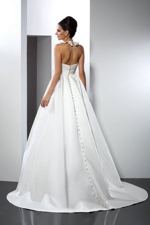 Abito da Sposa Coda A Strascico Cappella Principessa in Raso Lungo Vintage - Foto 2