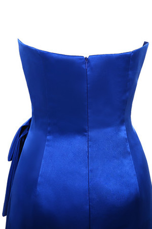 Mitte Rücken plissiertes schlichtes swing Modern exklusive Brautjungfernkleid - Bild 7