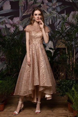 Auffällig A Linie Anständiges Stilvolles Cocktailkleid mit Gekappten Ärmeln - Bild 1