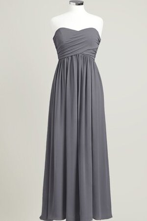 Robe demoiselle d'honneur plissé longue de col en cœur ruché - Photo 11
