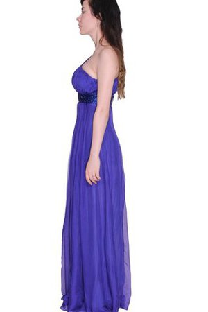 A-Line plissiertes Chiffon Paillettenbesetztes langes Brautjungfernkleid - Bild 3