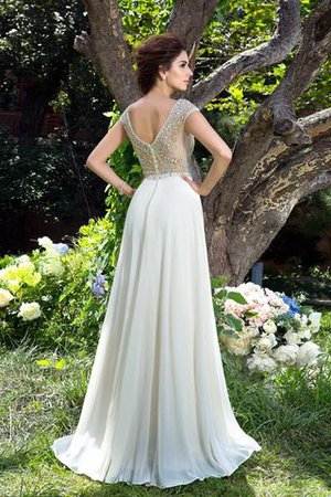 Reißverschluss Prinzessin Formelles Anständiges Abendkleid mit Empire Taille - Bild 2