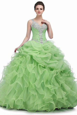 Robe de quinceanera de princesse absorbant jusqu'au sol majestueux longue - Photo 2