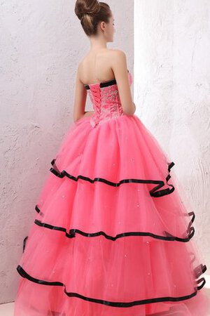 Robe de quinceanera avec perle col en forme de cœur - Photo 4