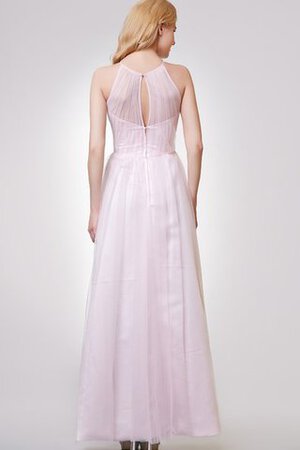Plissiertes A-Line Nackenband schick Elegantes Brautjungfernkleid mit Reißverschluss - Bild 3