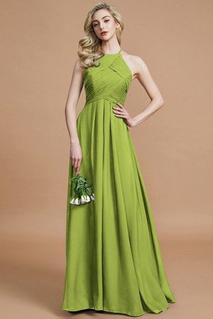 Natürliche Taile Prinzessin Reißverschluss Gerüschtes Bodenlanges Brautjungfernkleid - Bild 19