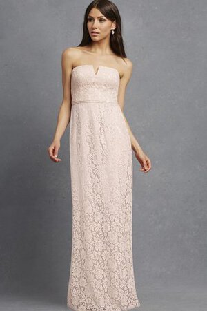 Robe demoiselle d'honneur moderne de col entaillé longueru au niveau de sol de bustier - Photo 4