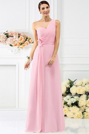 Empire Taille Prinzessin Reißverschluss Bodenlanges Brautjungfernkleid mit Plissierungen - Bild 22