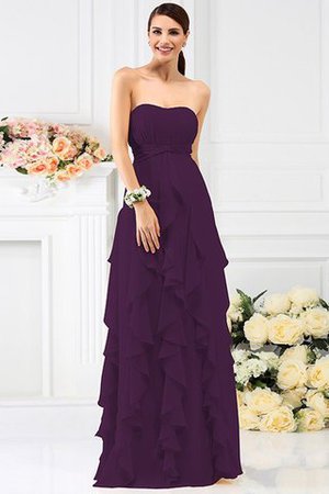 Robe demoiselle d'honneur longue plissé de bustier jusqu'au sol au drapée - Photo 13