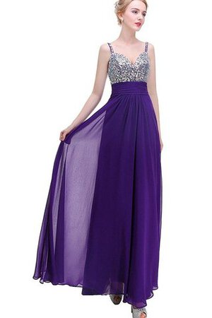 Chiffon Ein Schulter Reißverschluss Paillettenbesetztes bodenlanges Ballkleid ohne Ärmeln - Bild 1