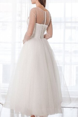 Robe de mariée en salle col u profond attrayant naturel modeste - Photo 2