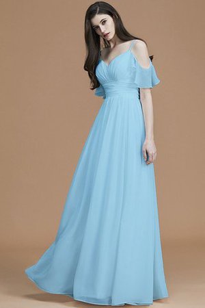 Normale Taille Prinzessin Spaghetti Träger A Linie Bodenlanges Brautjungfernkleid - Bild 10