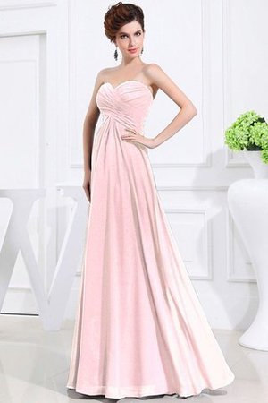 Reißverschluss Plissiertes A-Linie Drapiertes Bodenlanges Brautjungfernkleid - Bild 20