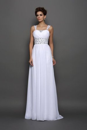 Ärmelloses Prinzessin Perlenbesetztes Gericht Schleppe Anständiges Brautkleid - Bild 1