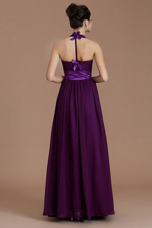 Normale Taille A-Line Ärmelloses Bodenlanges Brautjungfernkleid aus Chiffon - Bild 35