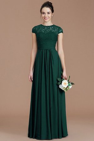 Robe demoiselle d'honneur naturel jusqu'au sol avec chiffon de princesse a-ligne - Photo 15