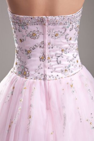 Robe de quinceanera en organza de bustier de mode de bal textile en tulle avec perle - Photo 6