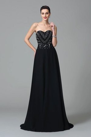 Robe de bal longue solennelle col en forme de cœur de princesse avec perle - Photo 1