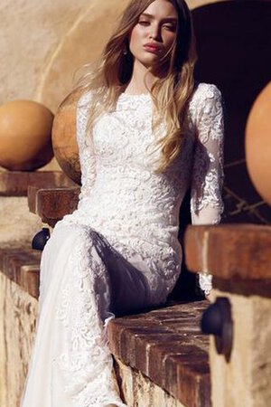 Abito da Sposa in pizzo Moderno A Terra Tubino in Tulle Romantico - Foto 4