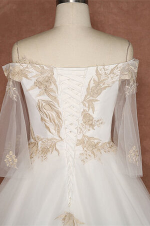 Robe de mariée en salle en 3/4 manche avec décoration dentelle grosses soldes cordon - Photo 6