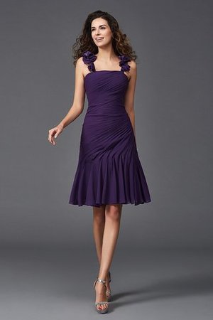 Spaghetti Träger Reißverschluss Chiffon Normale Taille Enges Cocktailkleid - Bild 3