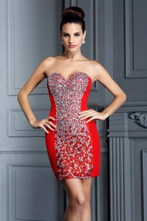 Robe de cocktail bref sexy en taffetas de fourreau avec sans manches - Photo 1