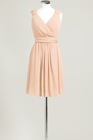 Robe demoiselle d'honneur bref v encolure avec sans manches ligne a - Photo 9