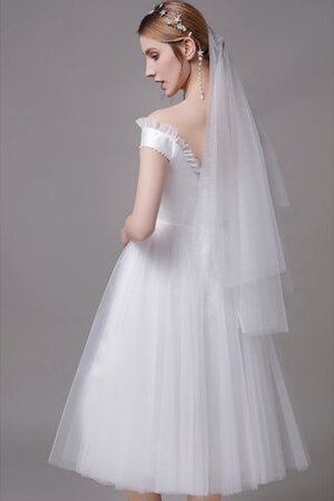 Abito da sposa giunonico in tulle senza strap senza maniche favola con bottone - Foto 2