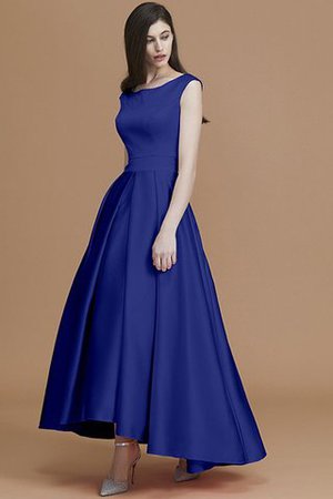 Asymmetrisch Prinzessin Reißverschluss Ärmelloses Satin Brautjungfernkleid - Bild 31